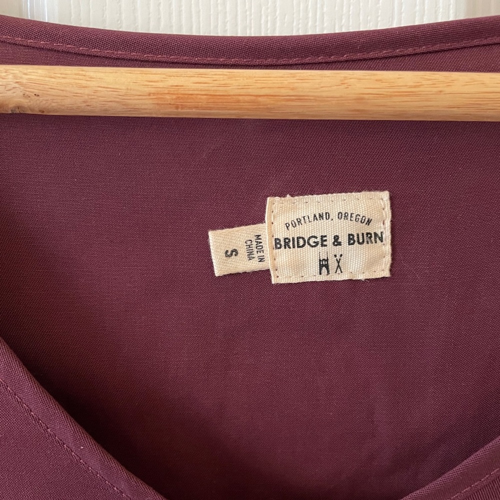 ☕️Maroon Bridge and Burn dress Sm/Med - Picture 3 of 5